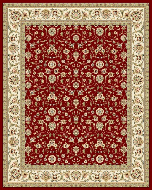 Lyndhurst Red/Brown Area Rug LNH312A Traditional Area Rugs by zopalo
