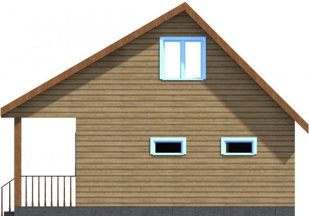 Каркасный дачный дом [007.14]