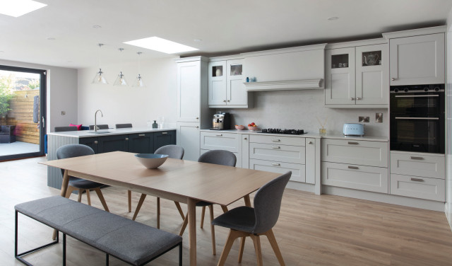 Sociable Open plan kitchen transitional-kitchen