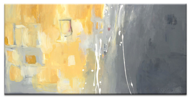 50 Shades of Gray and Yellow, Canvas Print