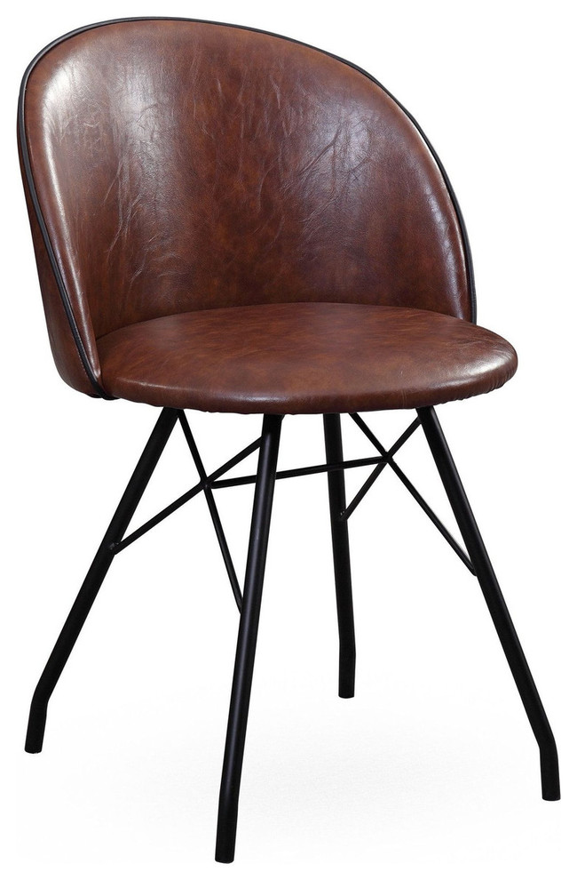 Branson Swivel Chair - Dark Brown - Industrial - Office Chairs - by