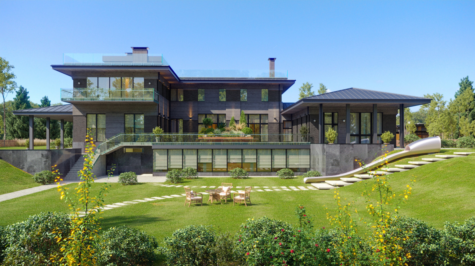 Экстерьер загородного дома