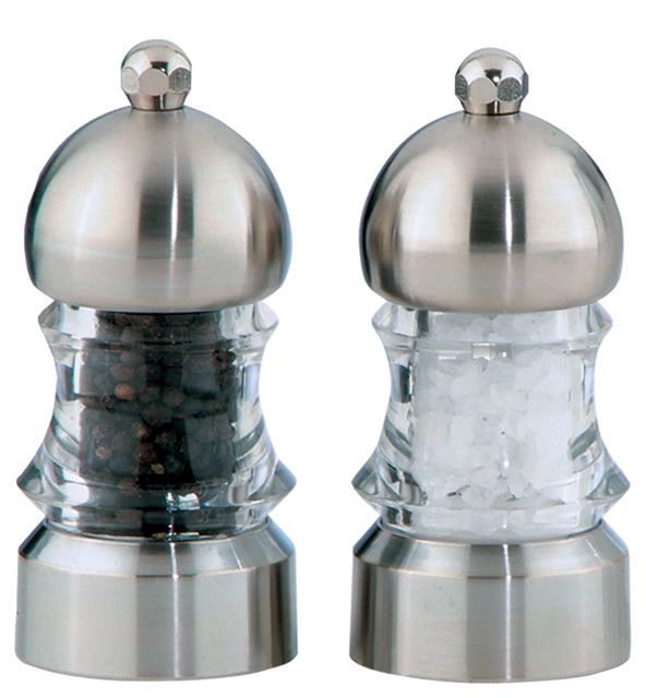Chef Specialties Metro Pepper Mill and Salt Shaker Combo, 3.5