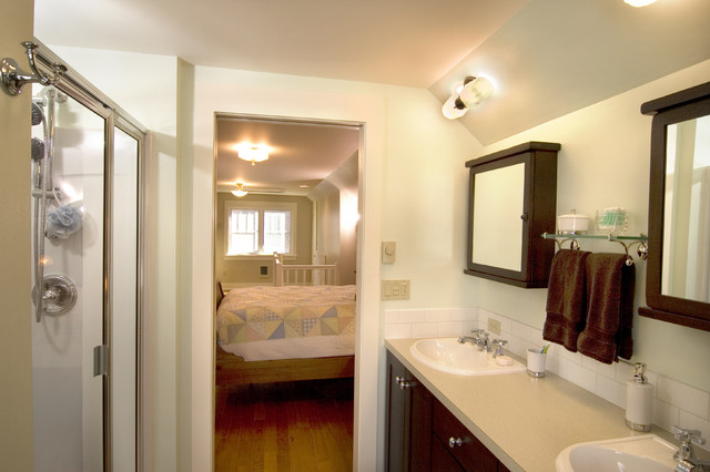 master bedroom & bathroom attic remodel - traditional - bathroom