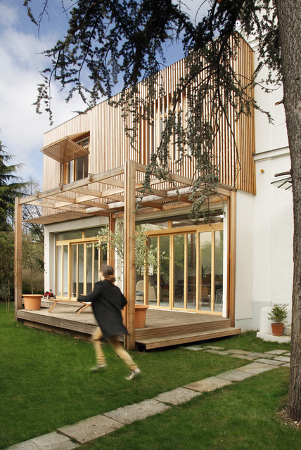 Extension Bois trendy-hus-og-facade