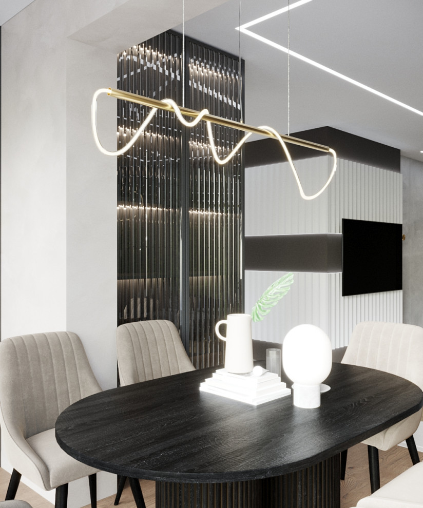 Дизайн кухни-гостиной с курительной комнатой