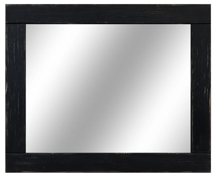 Kettle Black Natural Rustic Style Vanity Mirror, 60" X 30" Rustic