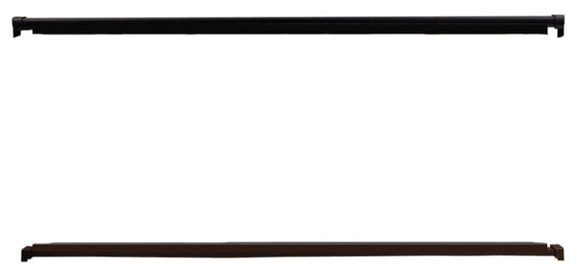 Contractor Handrail Glass Frame Kit, 8 ft, Hammered Black, No Glass