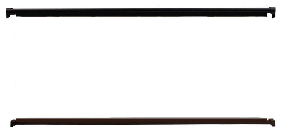 Contractor Handrail Glass Frame Kit, 8 ft, Hammered Black, No Glass