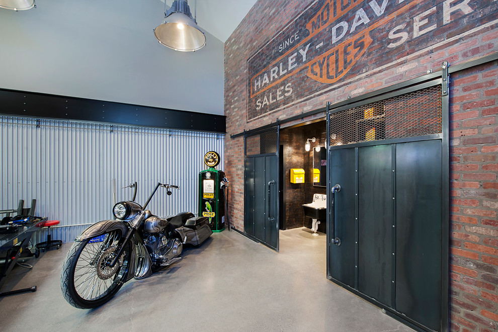 Inspiration for an industrial garage in Calgary.