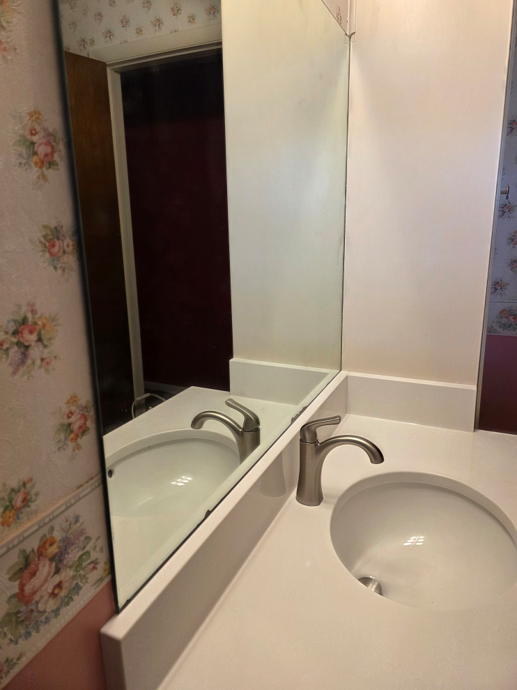 Flexstone shower and new vanity update