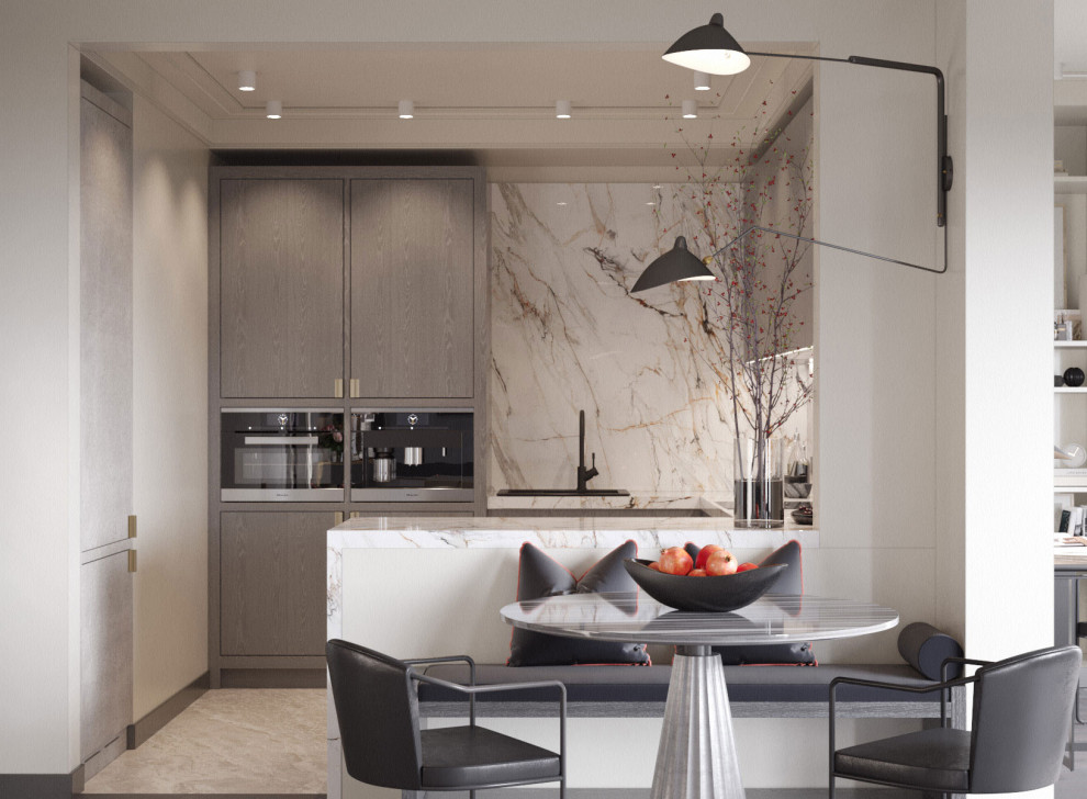 Монохромный интерьер с яркими акцентами