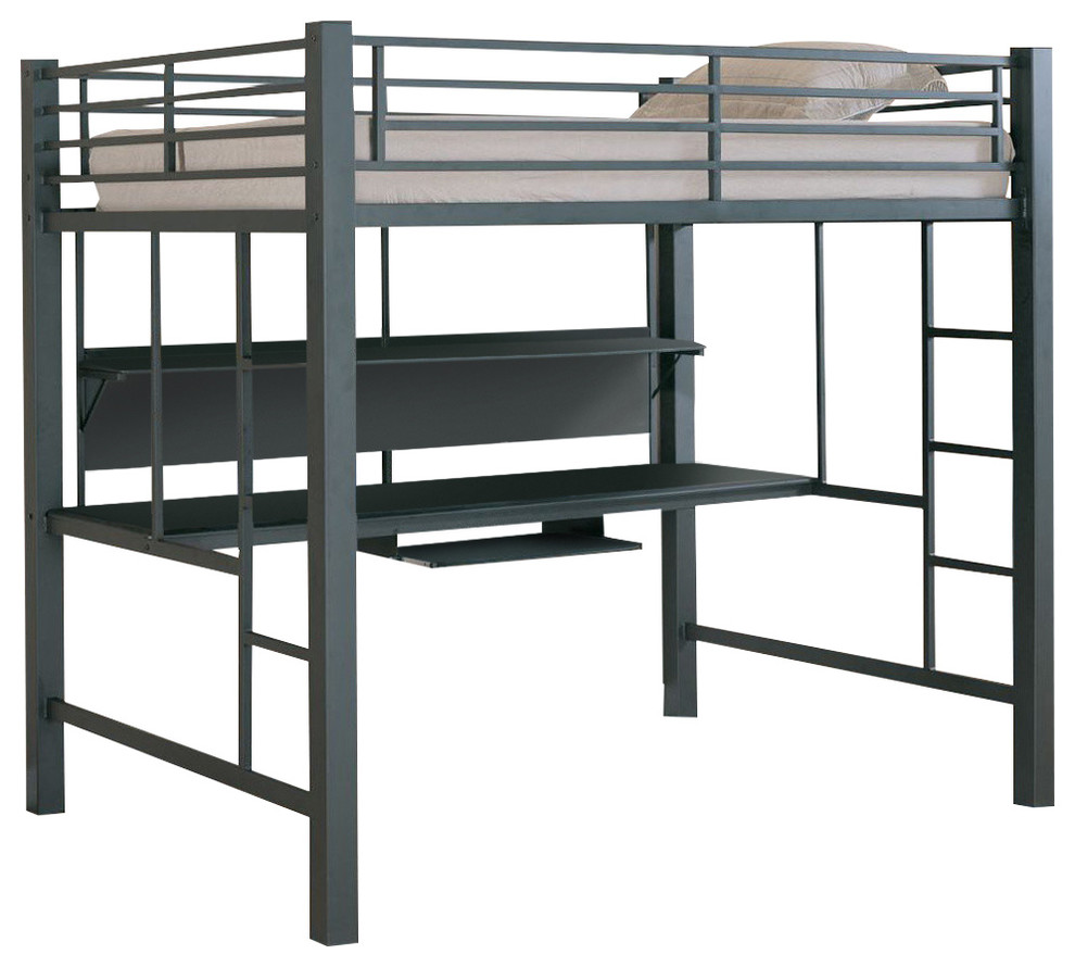 Emma Mason Signature Julian Youth Full Workstation Loft Bed in Black