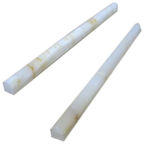 White Onyx Polished Pencil Bull Nose Trim Molding Transitional White Onyx Polished Pencil Bull Nose Trim Molding Transitional Accent And Border Tile By Marble N Things