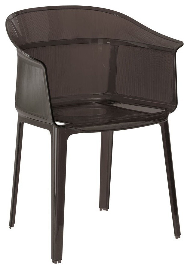 Kartell Papyrus Chair, Transparent Smoke Brown, Set of 2