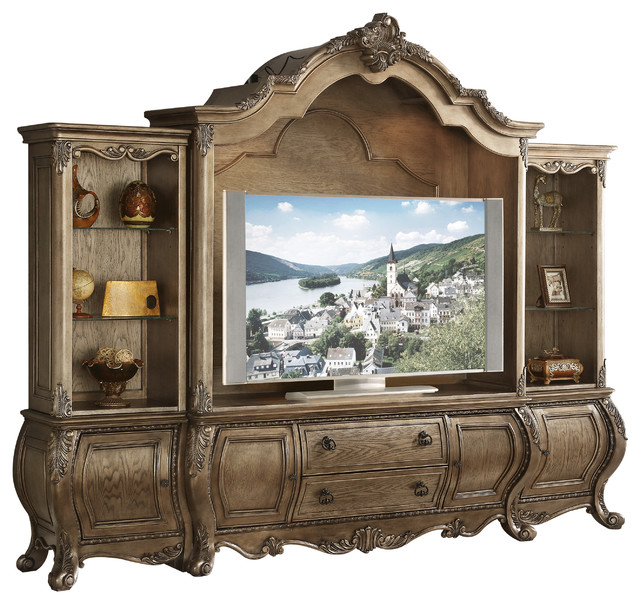 Acme Ragenardus Entertainment Center With Tv Stand Vintage Oak Acme Ragenardus Entertainment Center With Tv Stand Vintage Oak Victorian Centers And Stands By Furniture