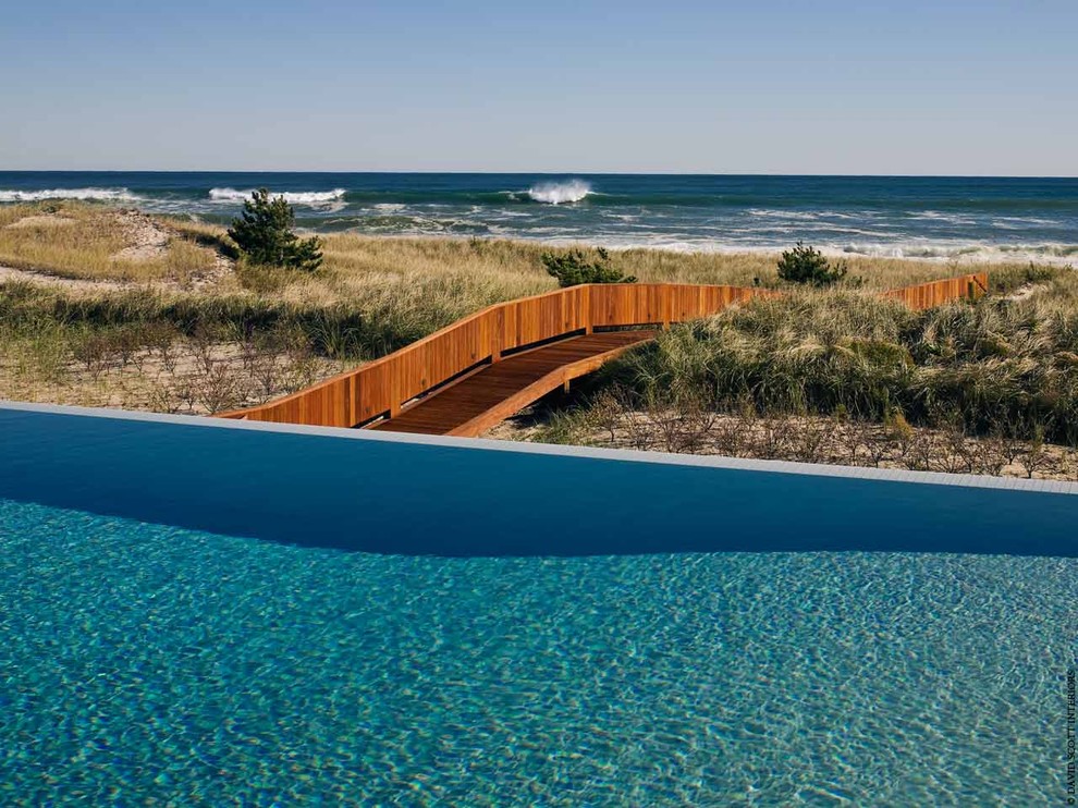 Photo of a contemporary pool in New York.