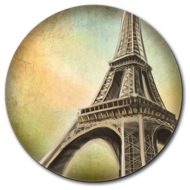 Watercolor Eiffel Tower Mouse Pad Contemporary Desk