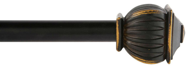 Kenney Kn71647 Beckett Cafe Curtain Rod Bronze 48 86