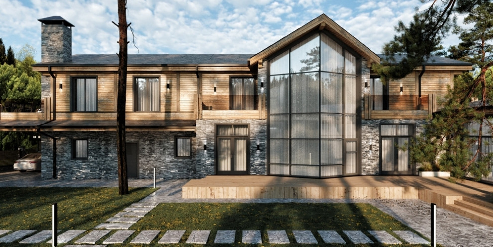 Частная архитектура "Загородный дом в стиле шале"