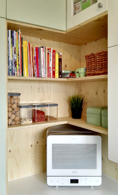 biblioth&egrave;que de cuisine mid-century-kueche