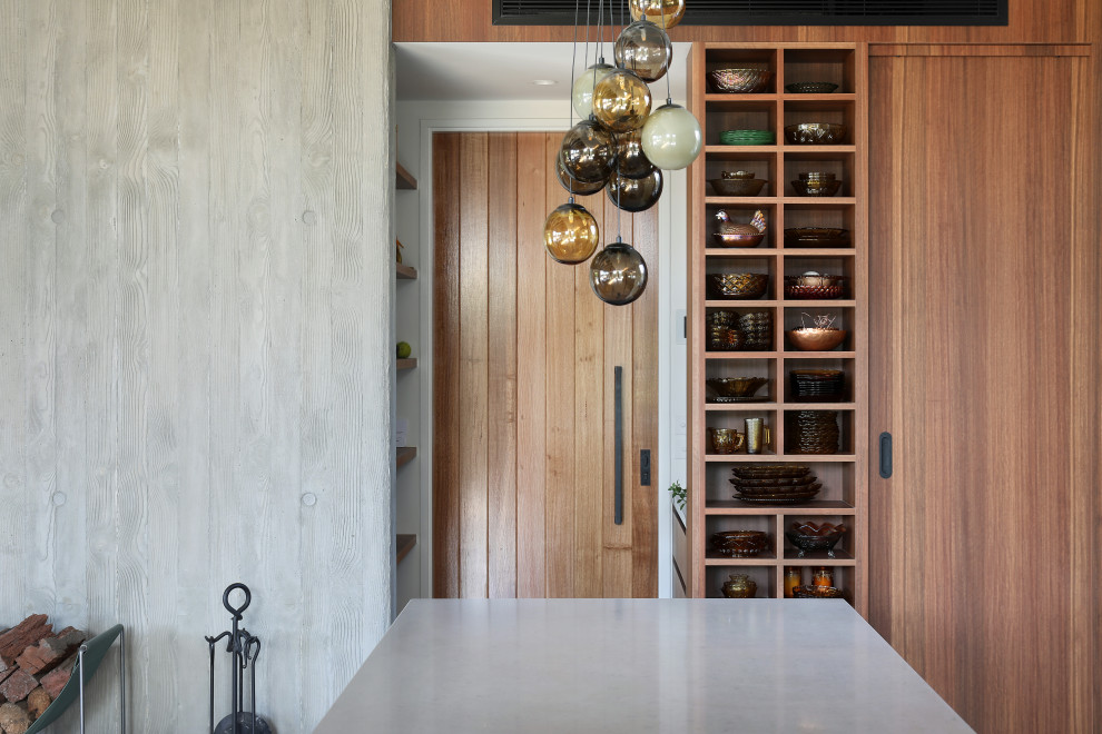 Photo of a contemporary kitchen in Melbourne.