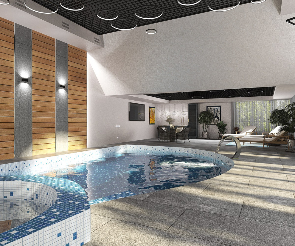 Дизайн-проект  бассейна в современном стиле