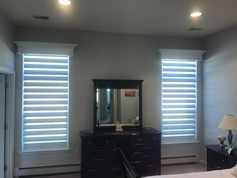 Custom Wood Cornice with Pirouette's 2022 Timm's Window Fashions Manasquan NJ