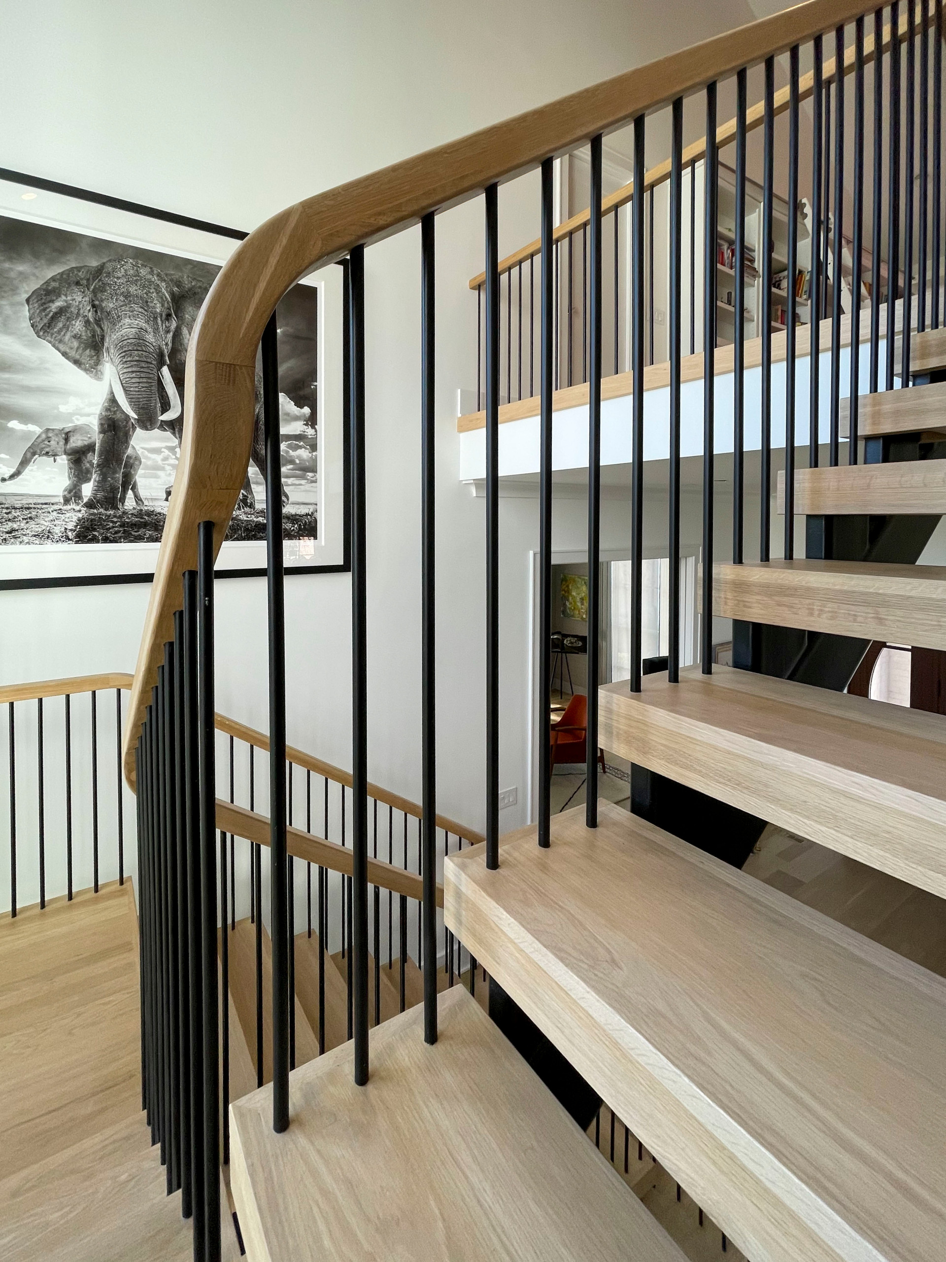 96_Dramatic Cantilevered No-Riser Staircase, Bethesda, MD 20814