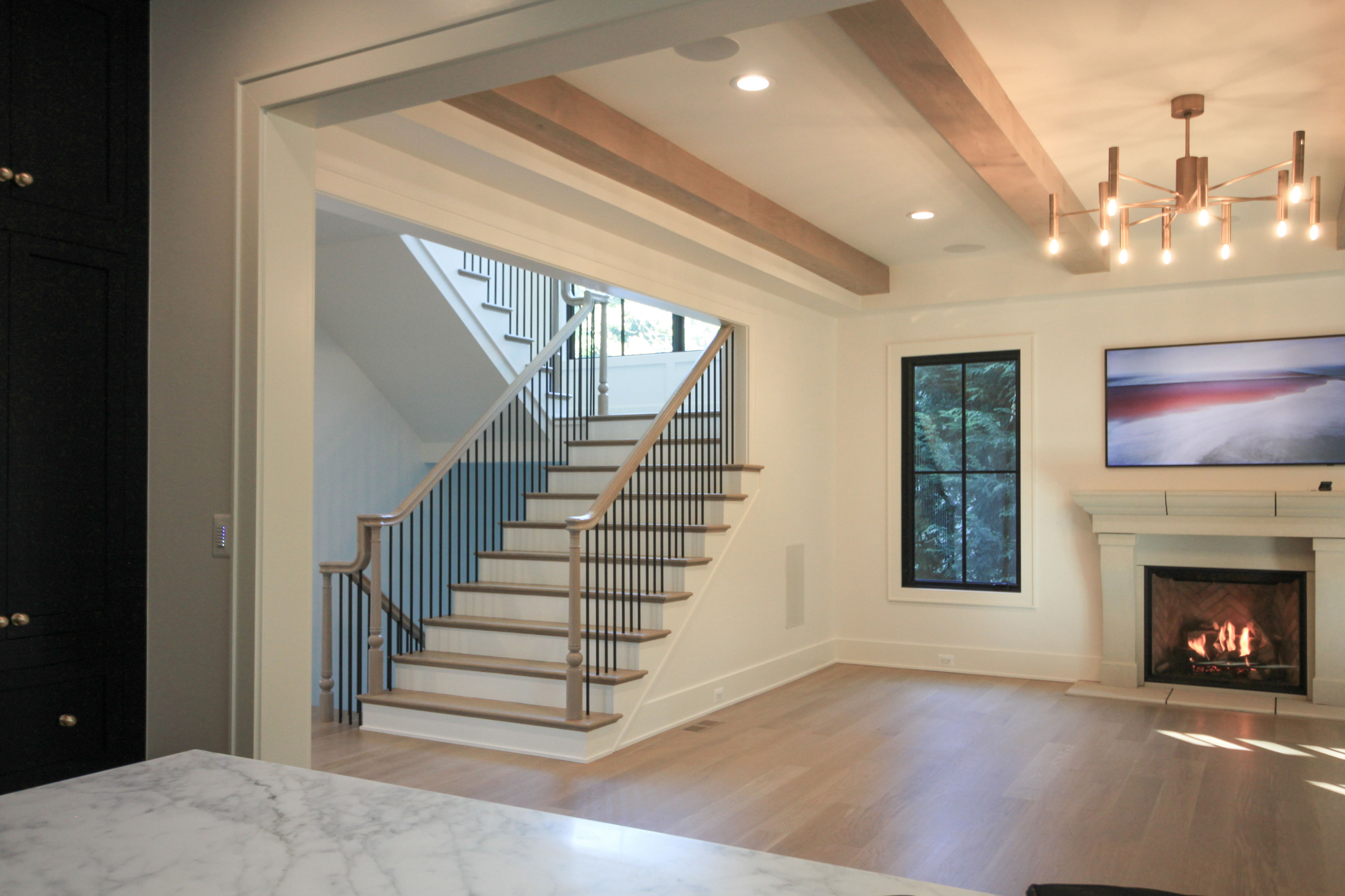 93_Captivating Light Wood Railing System with Black Spindles, Arlington VA 22207