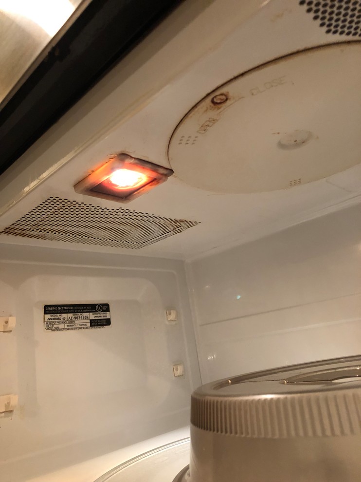 Leaking grease in microwave