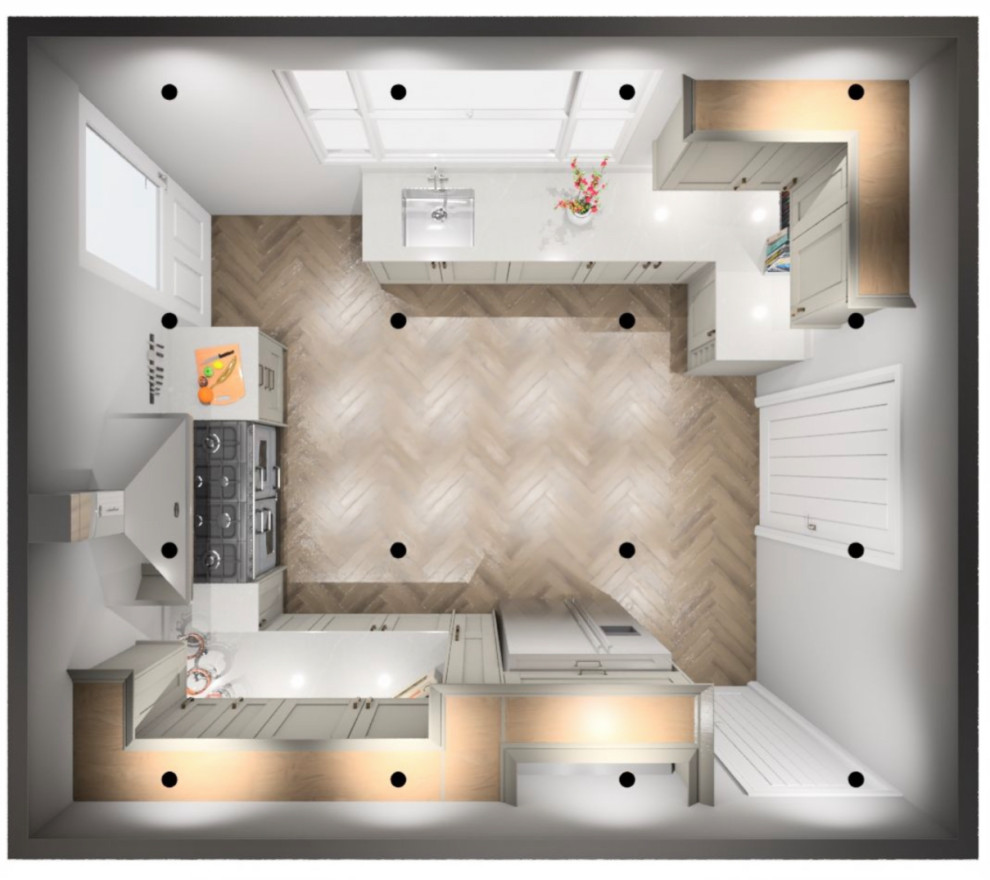 Best Layout for kitchen with three doorways in awkward places