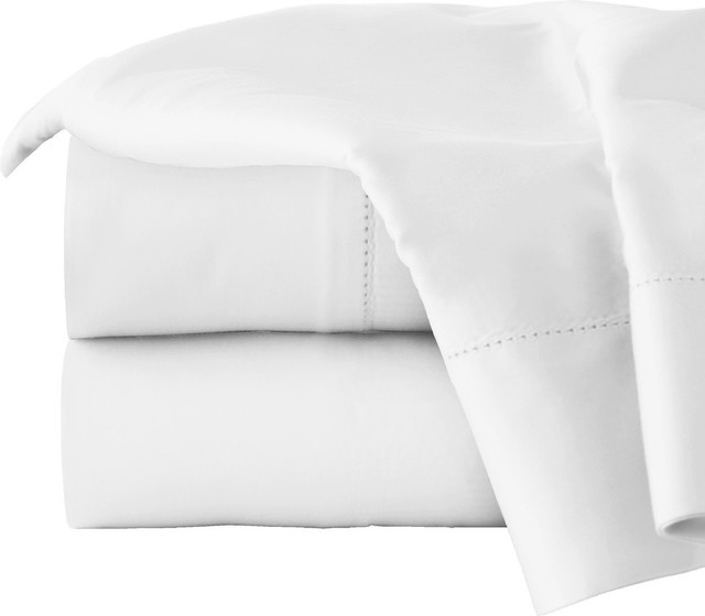 Pointehaven 410TC Long Staple Cotton Sheet Set, Queen Contemporary