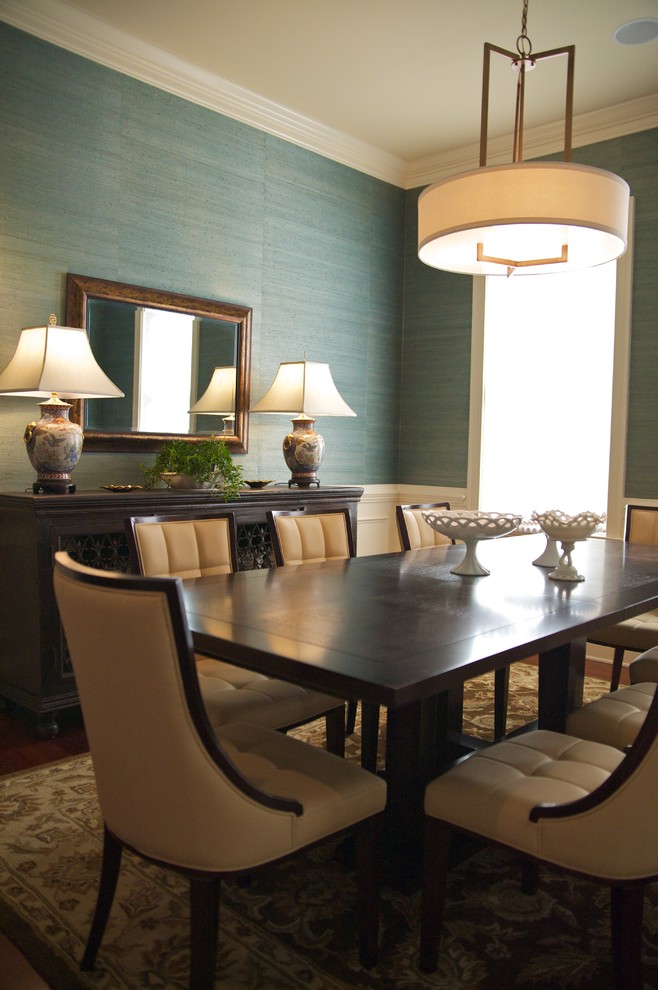 This is an example of a contemporary dining room in Charleston.