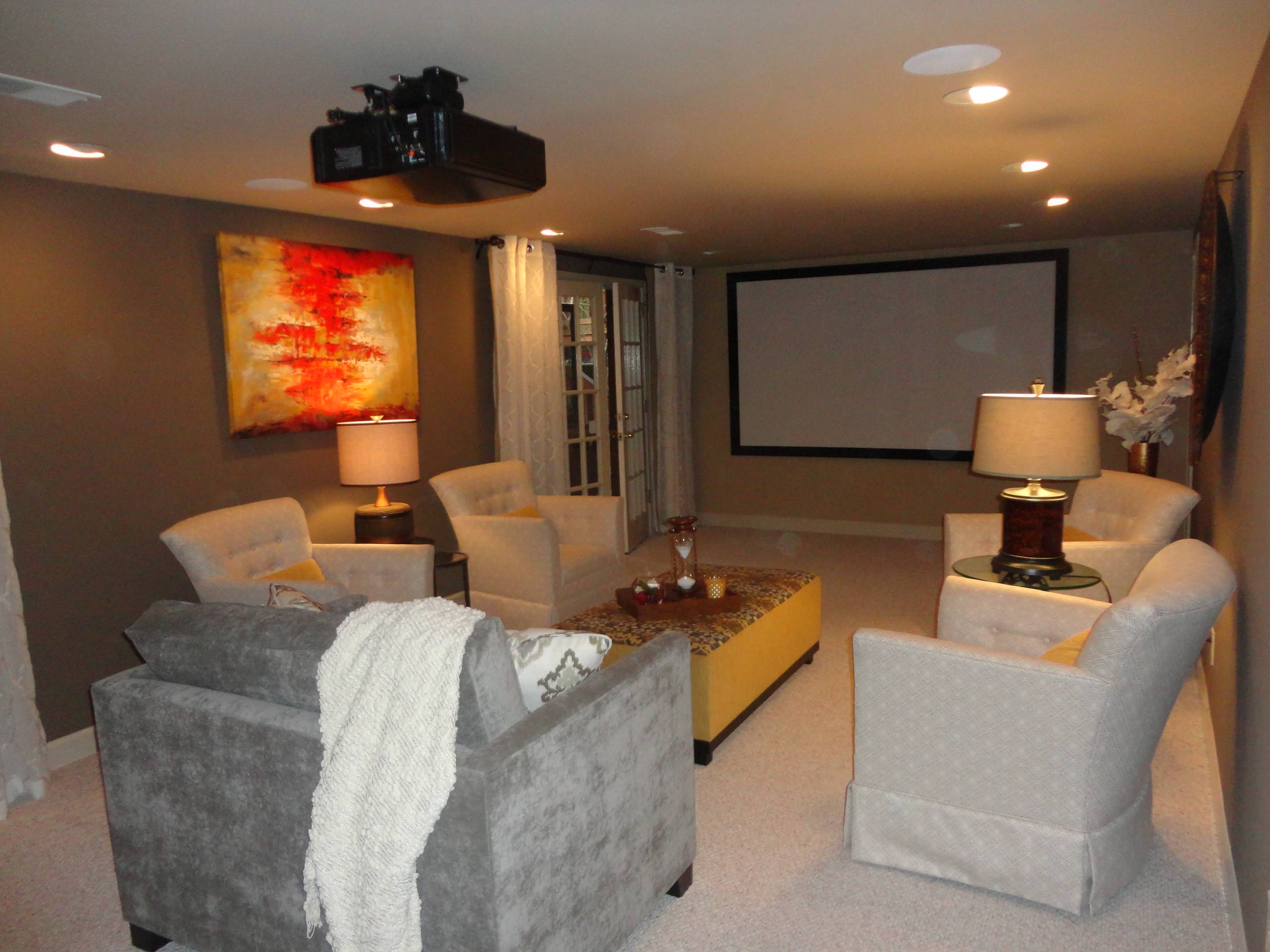 Basement Media Room / Bar and guest Suite