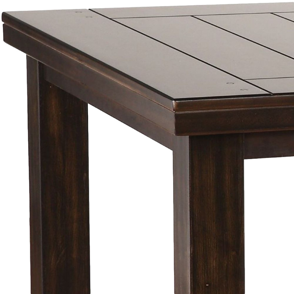 HomeRoots 42" X 48-66" Espresso Dining Table