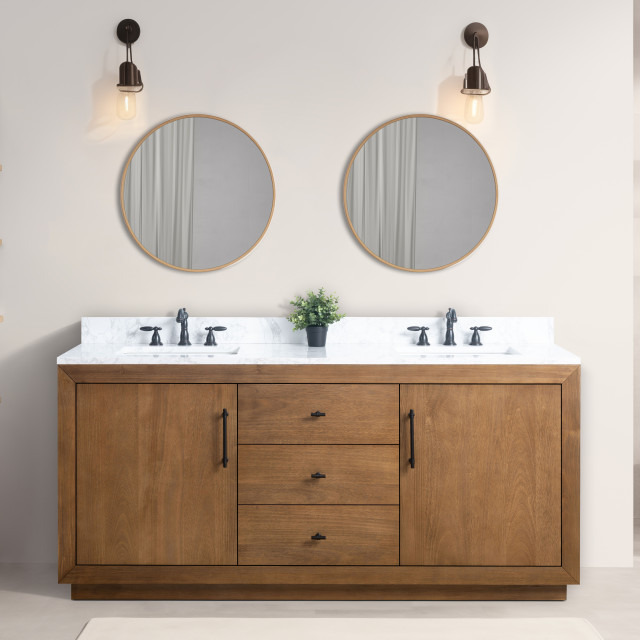 Vanity Art Bathroom Vanity With Sink, 72" Double - Transitional ...