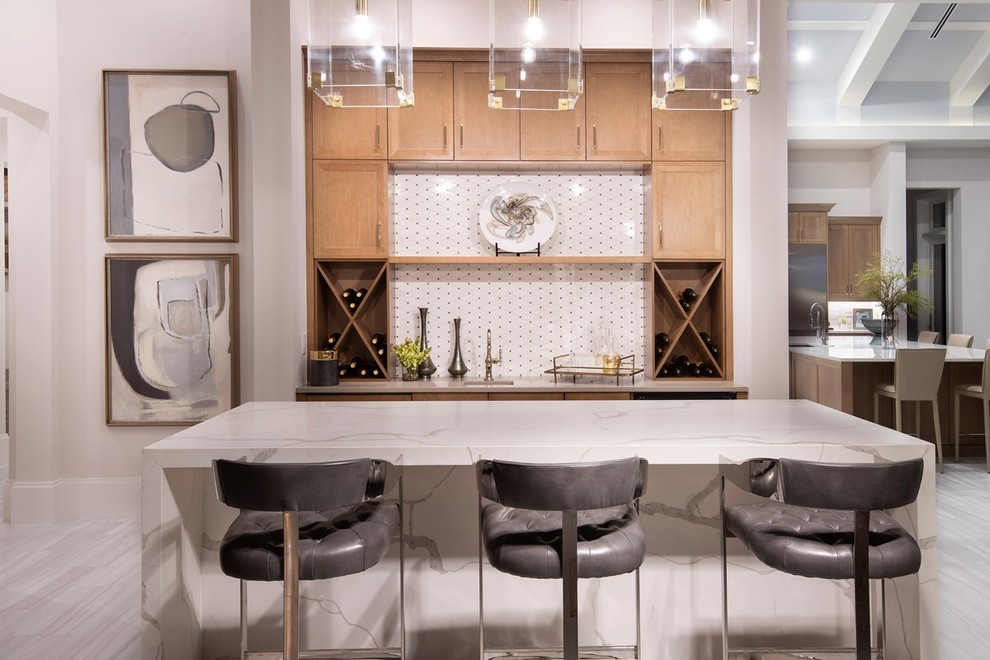 Home bar - mediterranean home bar idea