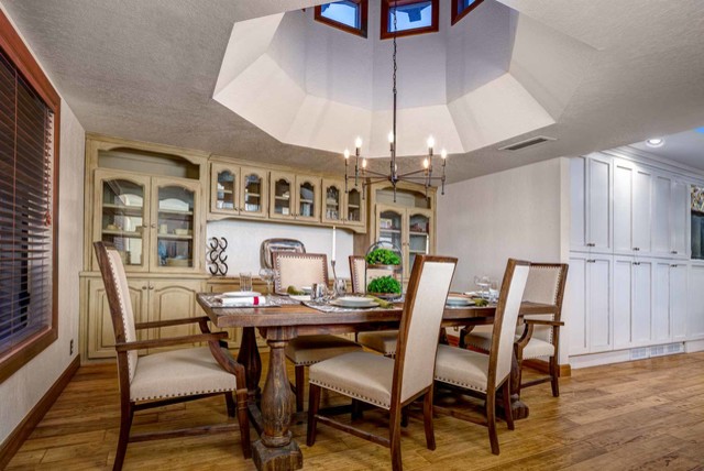 Transitional dining room photo in Phoenix