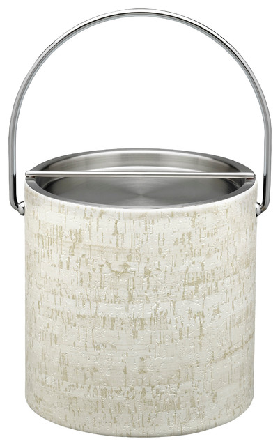 Kraftware Natural Cork Ice Bucket With Metal Bar Cover 3 Qt - Metal Food Storage Buckets Kraftware Natural Cork Ice Bucket With Metal Bar Cover 3 Qt - Metal Food Storage Buckets