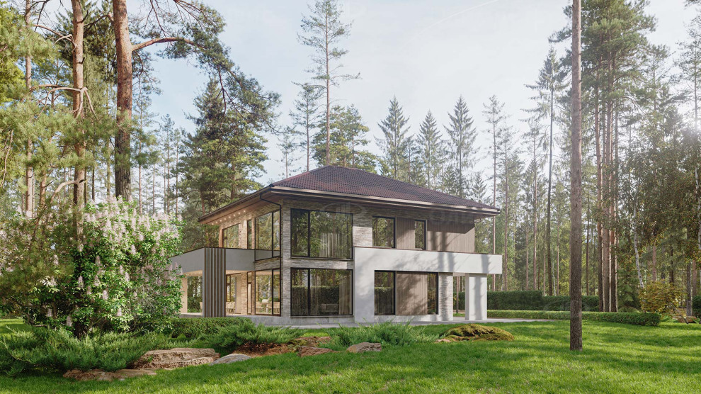 Двухэтажный дом с террасой «Углич»