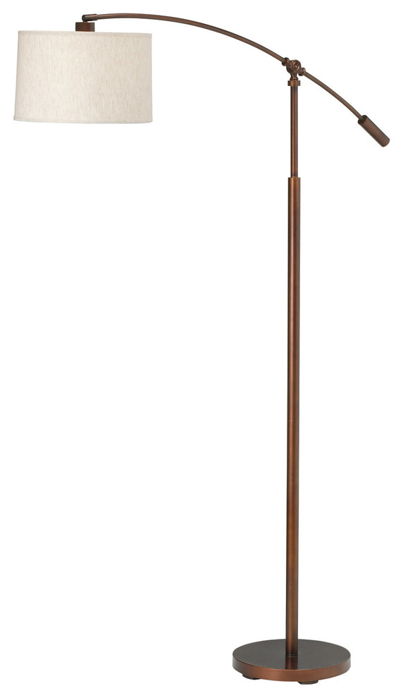 Kichler Lighting 74256BCZ Cantilever Copper Swing Arm Floor Lamp