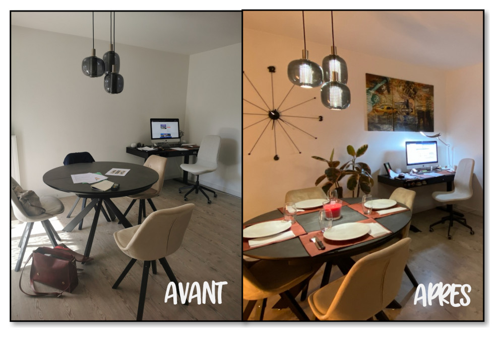 Mise en décoration d'une salle à manger/bureau Contemporary Dining