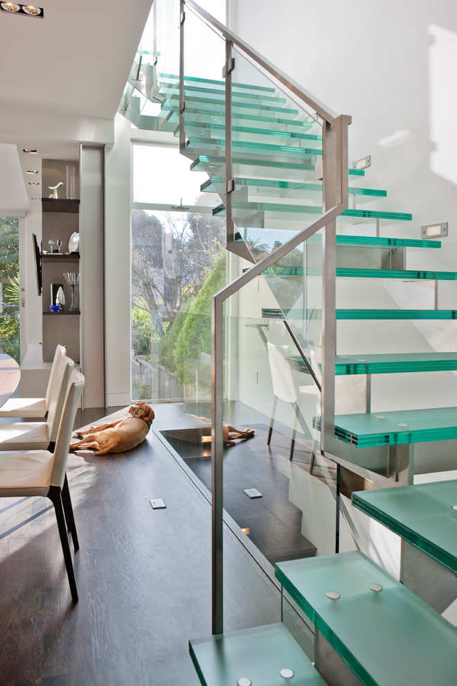 Mid-sized contemporary staircase in San Francisco.