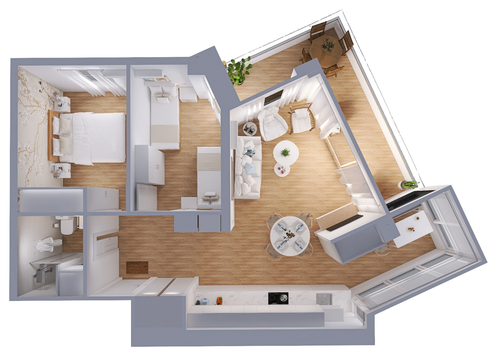 Paraíso Marítimo: Diseño de interior de una apartamento Frente al Mar