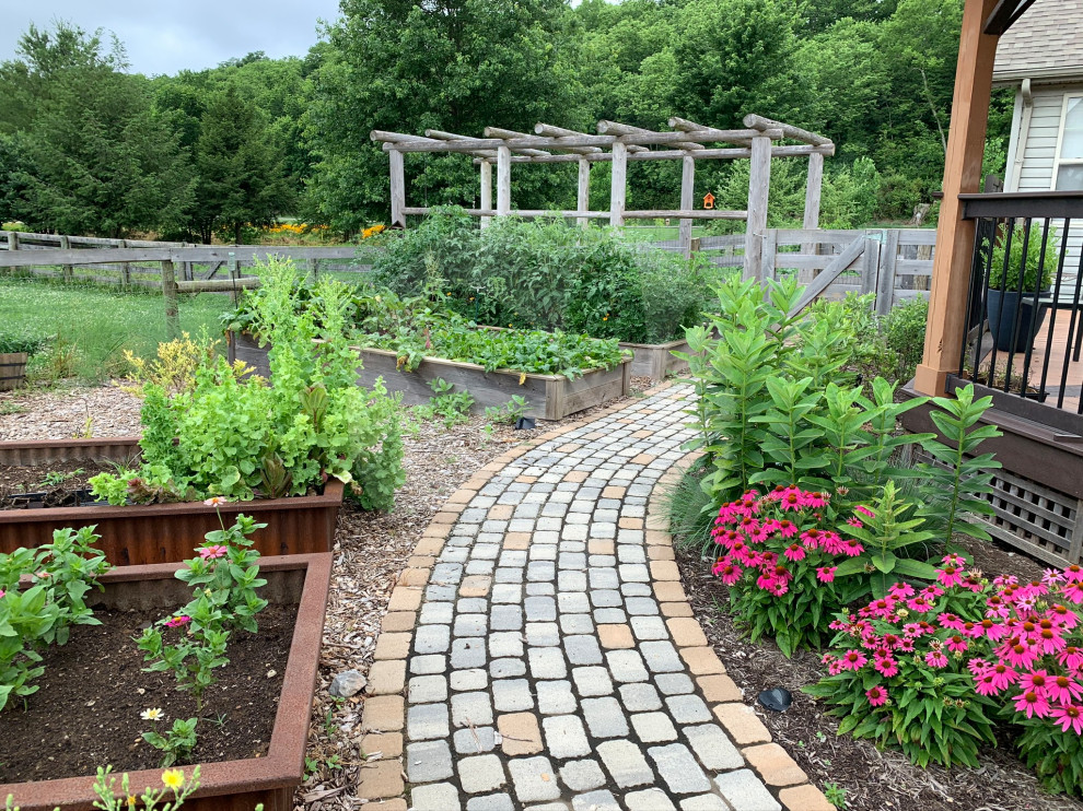 Inspiration for a back garden in Other with a vegetable patch.