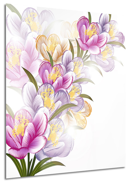 Vector Purple Flowers Fl Glossy Metal Wall Art Contemporary By Designart - Metal Wall Art Purple Flower Vector Purple Flowers Fl Glossy Metal Wall Art Contemporary By Designart - Metal Wall Art Purple Flower