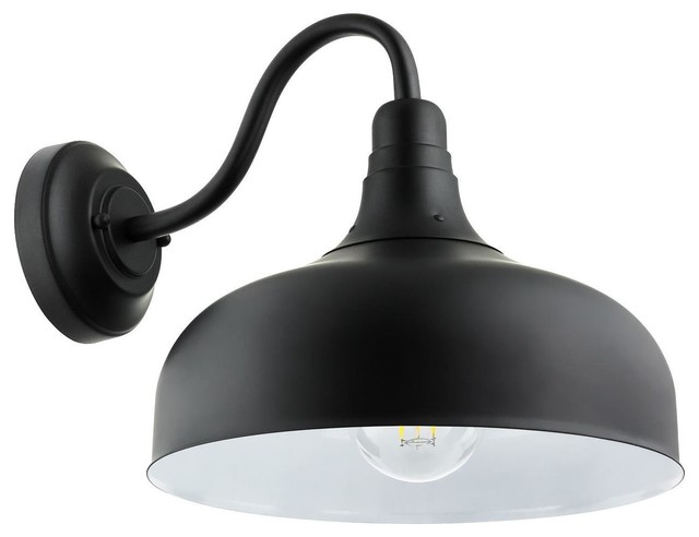Sunlite 12 Wall Mounted Gooseneck Rustic Barn Fixture Black