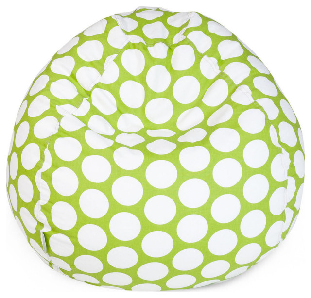 Majestic Home Goods Hot Green Large Polka Dot Small Classic Bean Bag