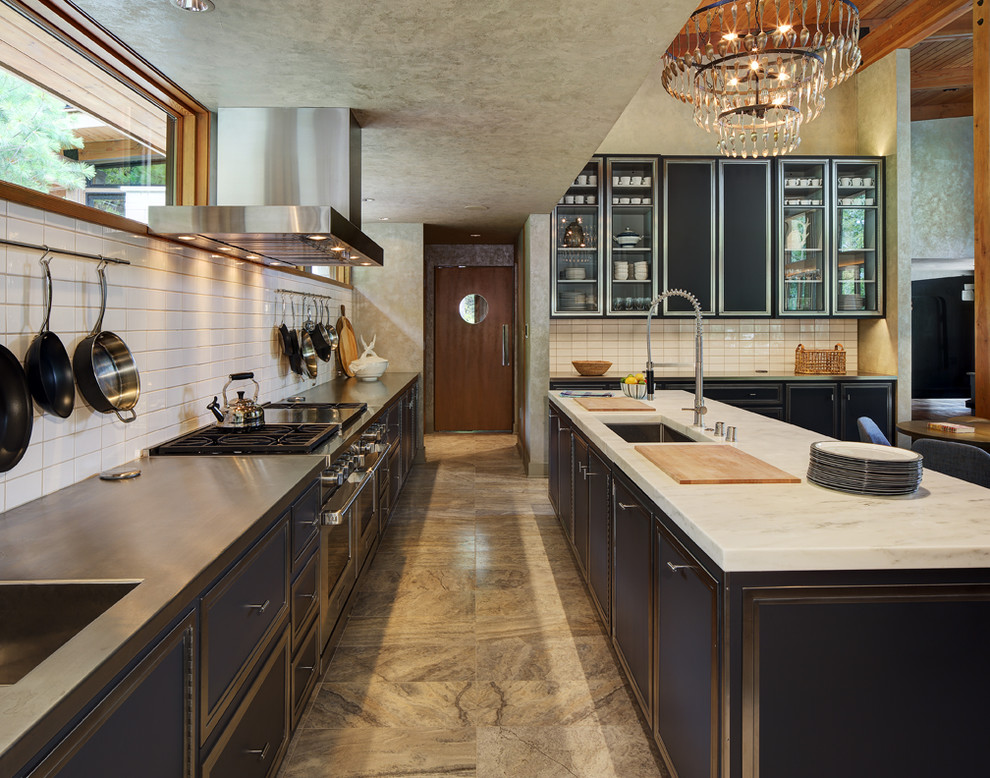 Design ideas for a transitional kitchen in Milwaukee.